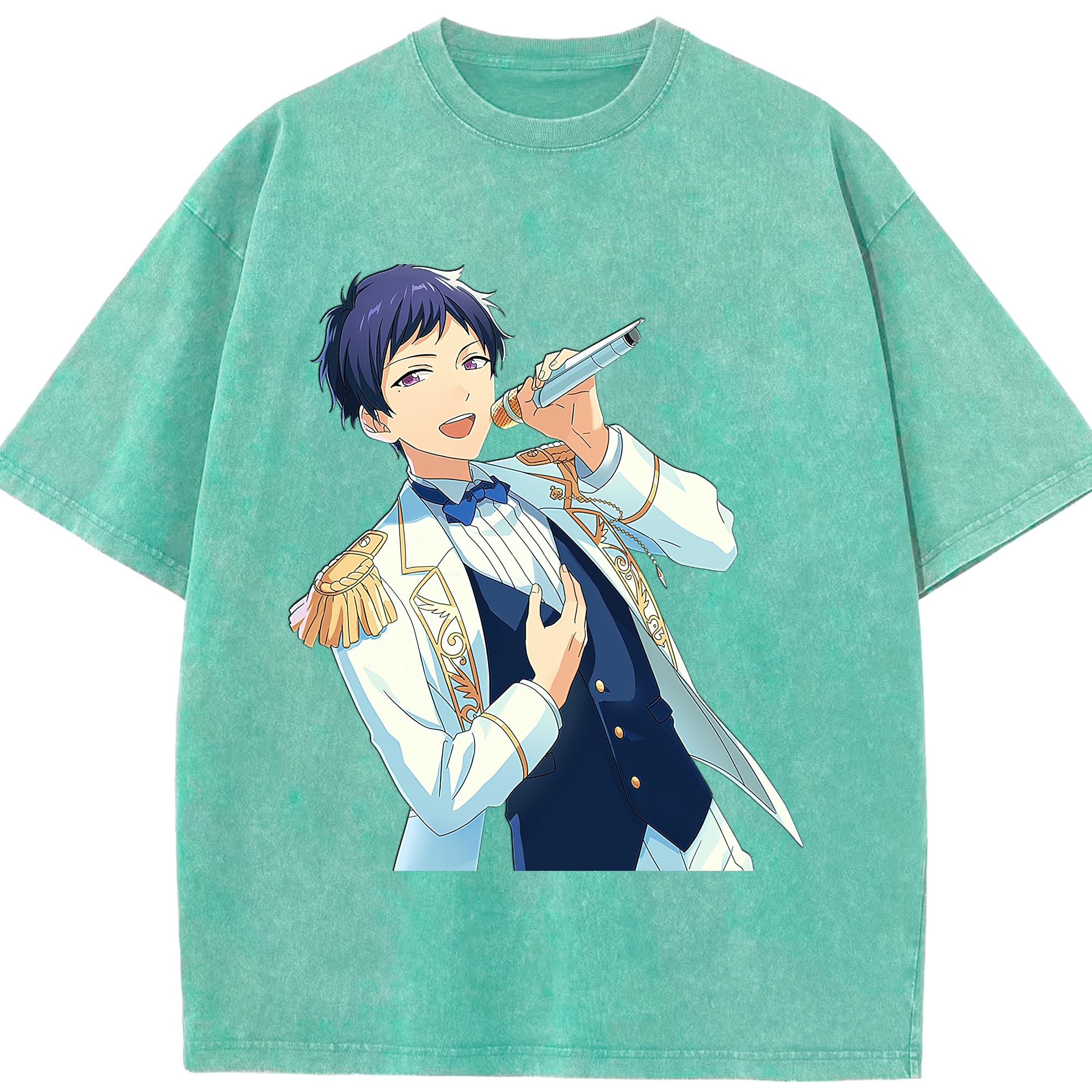 （画像用） あんさんぶるスターズ! Ensemble Stars 綿100% ヴィンテージ風 半袖Tシャツ（フロントプリント）